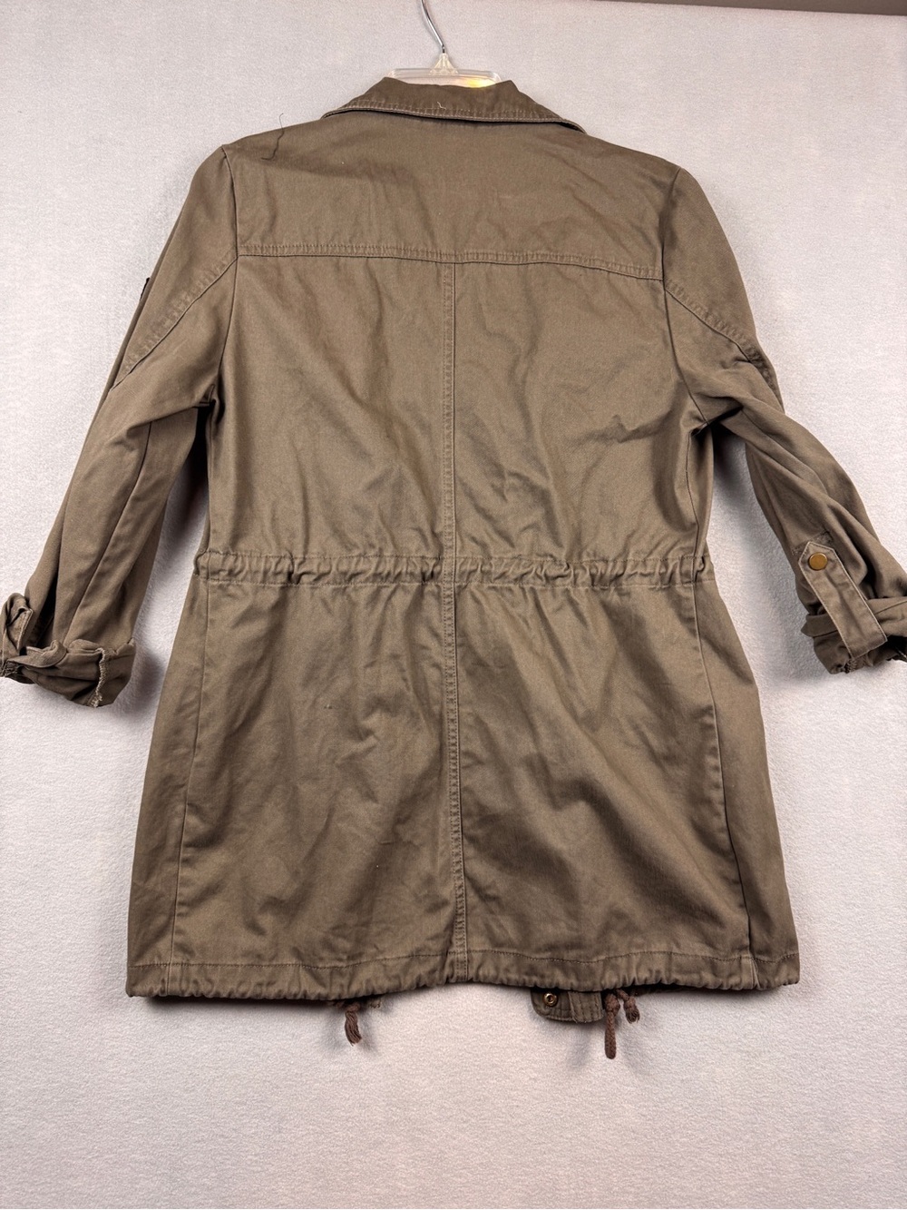 Sebby Utility Military Army Green Jacket Patches, Women’s Medium Zipper Snaps - Picture 3 of 10